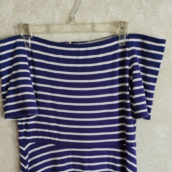 NWOT White House Black Market Striped Navy and White Dress - Picture 3 of 7